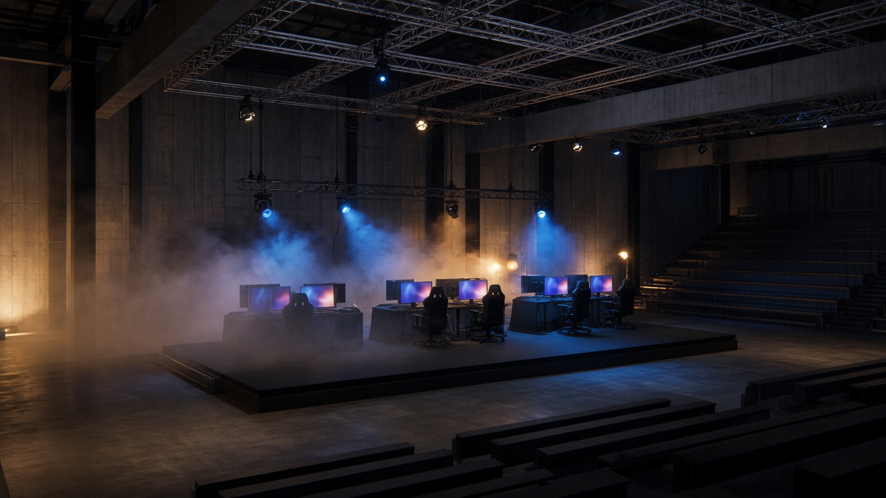 Industrial arena lighting for a Counter-Strike major