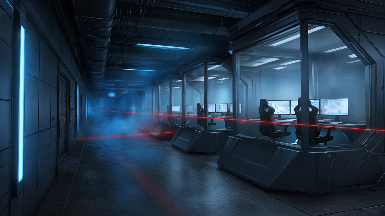 Steel corridor stage for Rainbow Six Siege